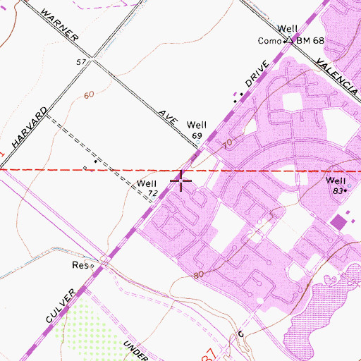 Topographic Map of Woodpine Park, CA