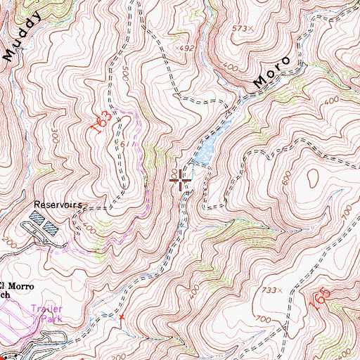 Topographic Map of Crystal Cove State Park, CA