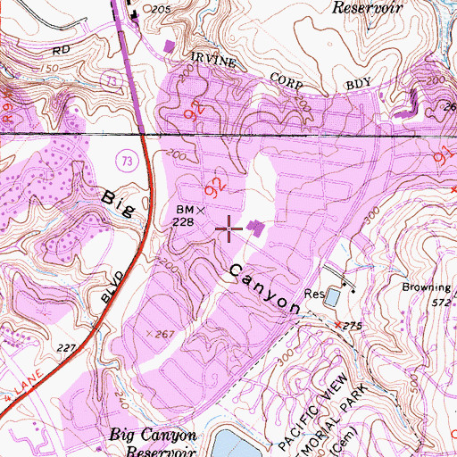 Topographic Map of Andersen Elementary School, CA