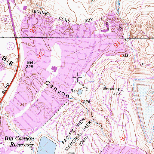 Topographic Map of San Miguel Park, CA