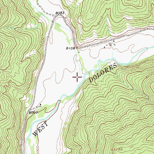 Topographic Map of Fish Creek, CO