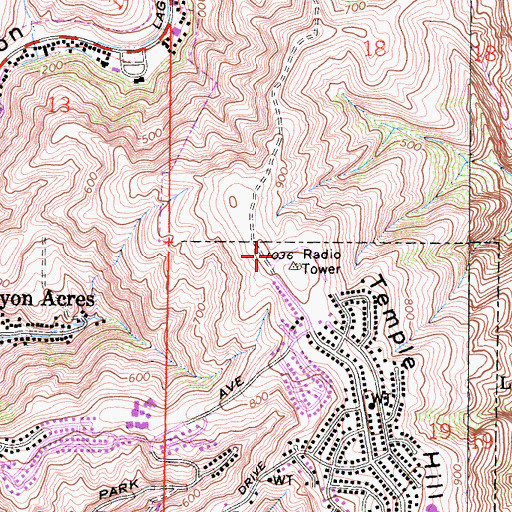 Topographic Map of Alta Laguna Park, CA