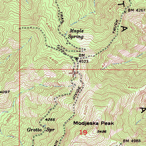Topographic Map of Bear Flat, CA