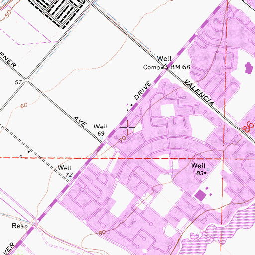 Topographic Map of Blue Jay Park, CA