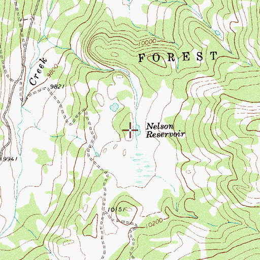 Topographic Map of Nelson Reservoir, CO