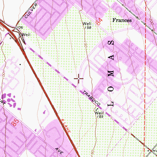 Topographic Map of Coralwood Park, CA