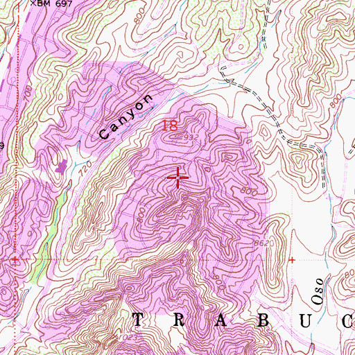 Topographic Map of Crucero Park, CA