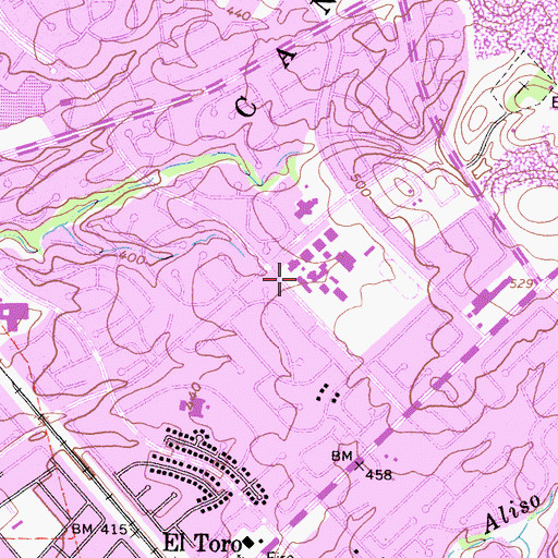 Topographic Map of El Toro High School, CA