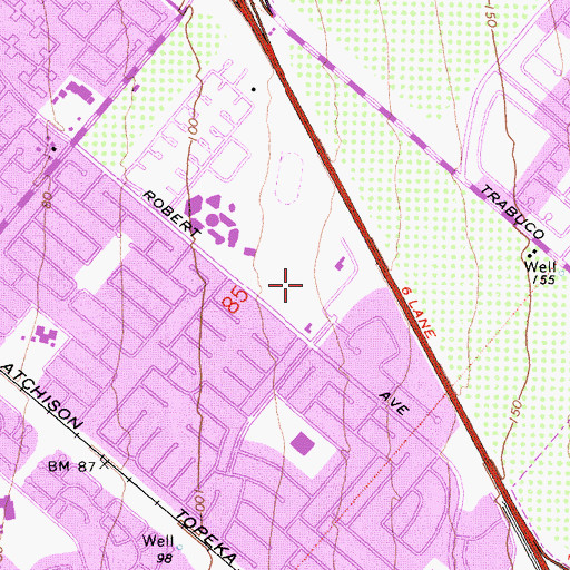 Topographic Map of Heritage Park, CA