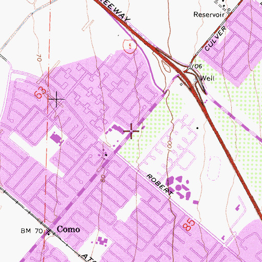 Topographic Map of Heritage Plaza Shopping Center, CA