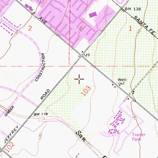 Topographic Map of Irvine Valley College, CA