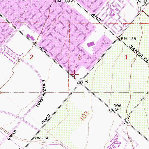 Topographic Map of Irvine Village Shopping Center, CA