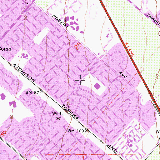 Topographic Map of Presley Park, CA