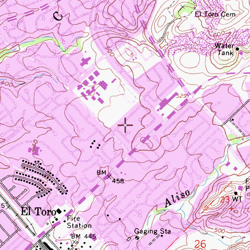 Topographic Map of Ranchwood Park, CA