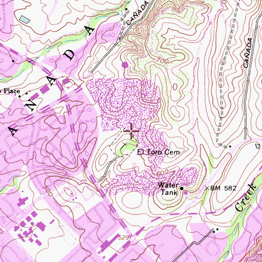Topographic Map of Rimgate Park, CA