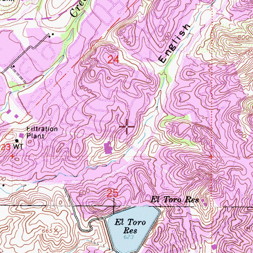 Topographic Map of Seville Park, CA