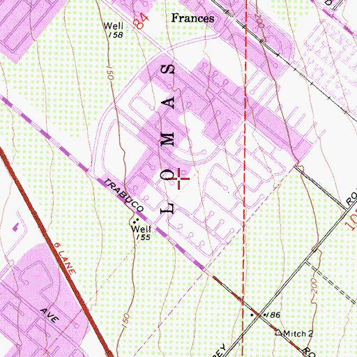 Topographic Map of Sycamore Park, CA