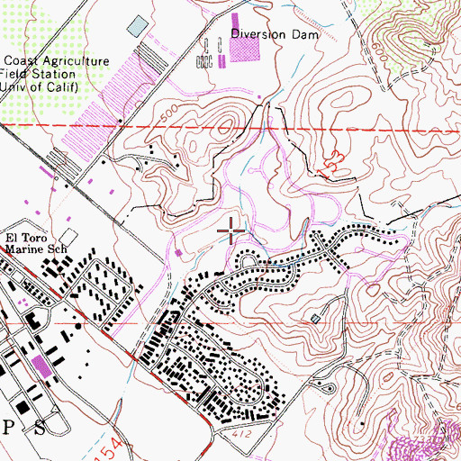 Topographic Map of Tomato Spring Canyon, CA