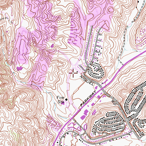 Topographic Map of Laguna Beach Post Office, CA