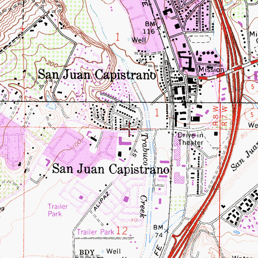 Topographic Map of Arce Park, CA