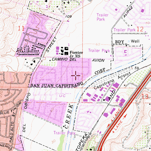 Topographic Map of Bonita Park, CA
