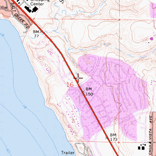 Topographic Map of Dana Niguel Branch Orange County Public Library, CA