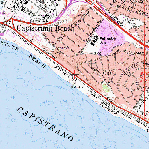 Topographic Map of Gazebo Park, CA