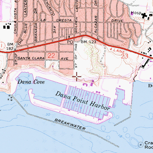 Topographic Map of Heritage Park, CA