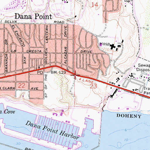 Topographic Map of Ocean Knoll Park, CA