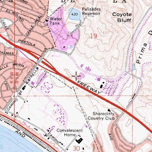 Topographic Map of Saddleback Memorial Medical Center San Clemente, CA