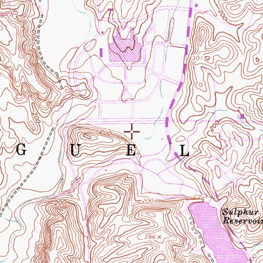 Topographic Map of Aliso Village Shopping Center, CA