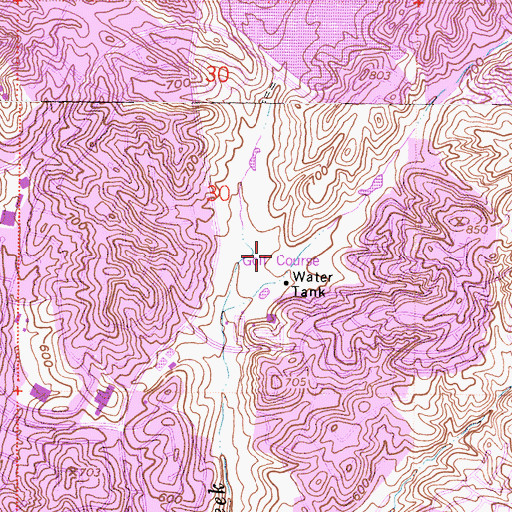 Topographic Map of Casta Del Sol Golf Course, CA