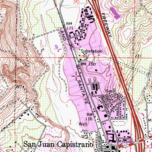Topographic Map of El Camino Real Park, CA