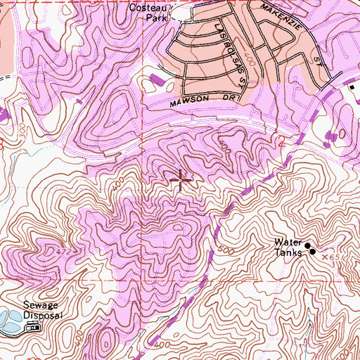 Topographic Map of El Conejo Park, CA