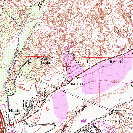 Topographic Map of El Nido Mobile Home Estates, CA