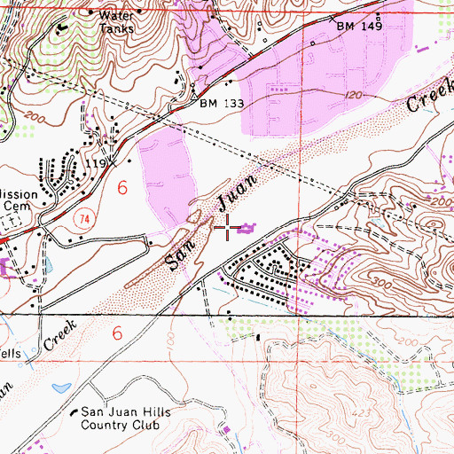 Topographic Map of Harold Ambuehl Elementary School, CA