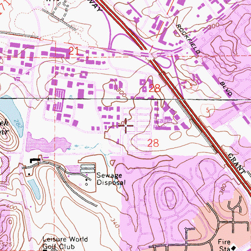 Topographic Map of Laguna Hills Mobile Home Estates, CA