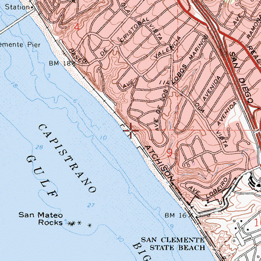 Topographic Map of Leslie Park, CA