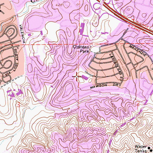 Topographic Map of Lomarena Elementary School, CA