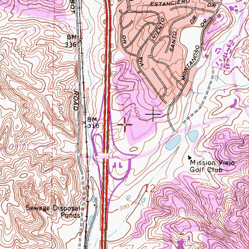 Topographic Map of Madrid Fore Park, CA