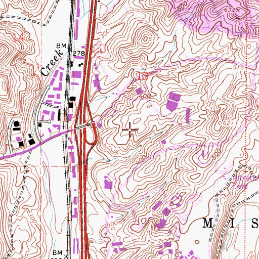 Topographic Map of Mission Viejo Mall Shopping Center, CA