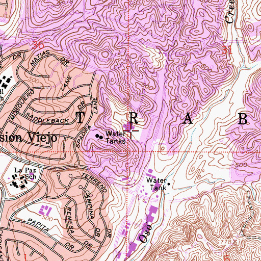 Topographic Map of Preciados Park, CA