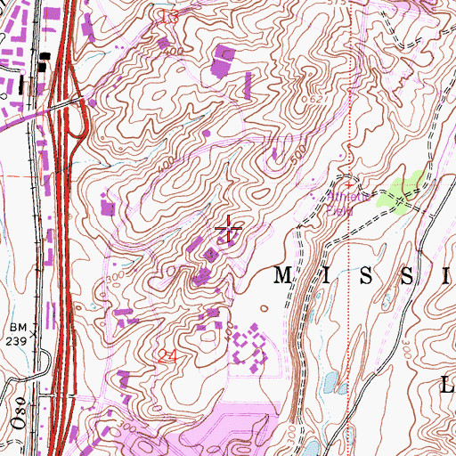 Topographic Map of Saddleback College, CA