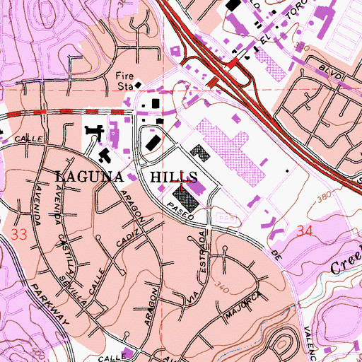 Topographic Map of Saddleback Memorial Medical Center Laguna Hills, CA