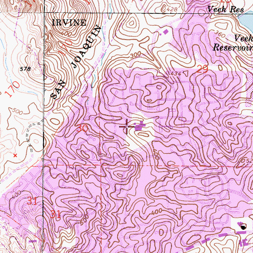 Topographic Map of San Joaquin Elementary School, CA