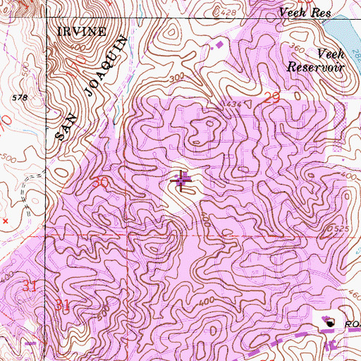 Topographic Map of Santa Vittoria Park, CA