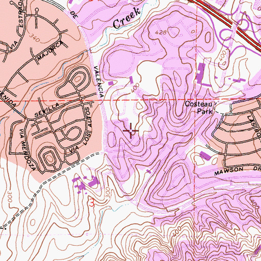 Topographic Map of Stockport Park, CA