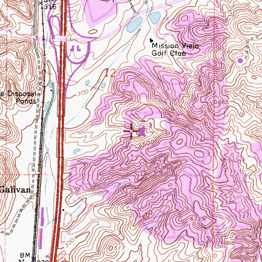 Topographic Map of Viejo Elementary School, CA