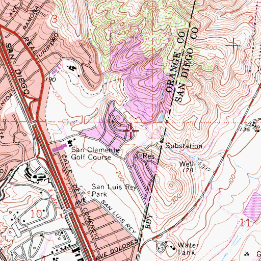 Topographic Map of Vista Bahia Park, CA