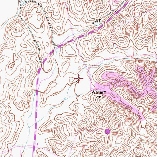 Topographic Map of Western Country Plaza Shopping Center, CA